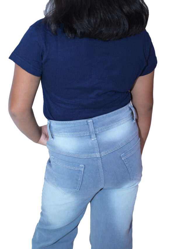 Girls Jeans - Straight Fit - GREY Spray - Image 2